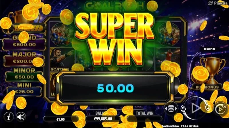 Goal Rush Deluxe – крайна супер печалба с Grand Jackpot